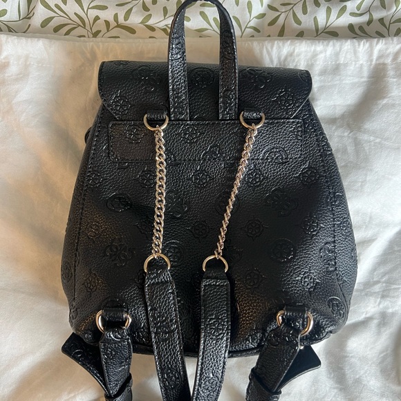 GUESS Embossed Black Backpack - Picture 8 of 9